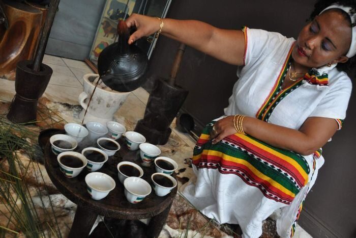 Ethiopian coffee ceremony