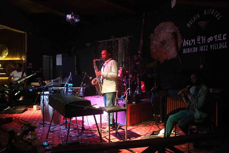 Live music crowd in Addis Ababa